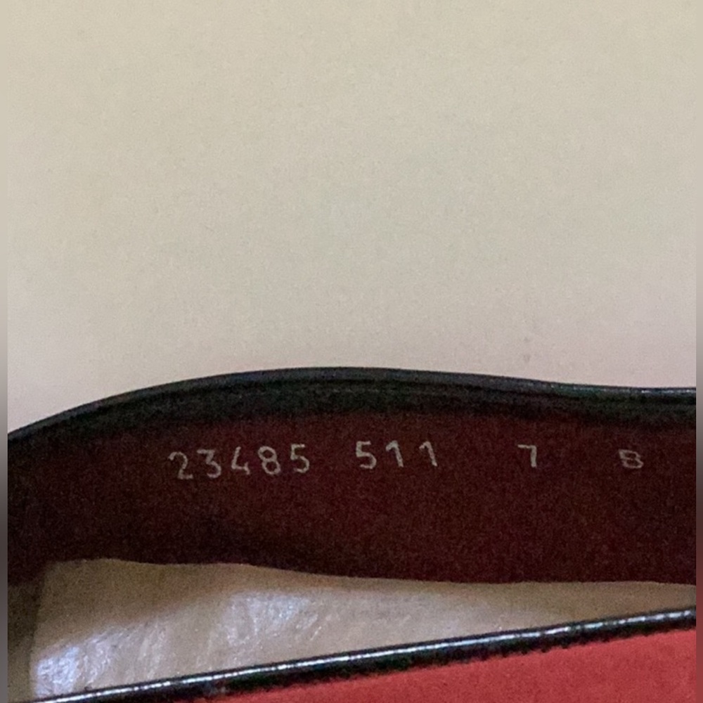Size 7 Size 7 100% AUTHENTIC Salvatore Ferragamo Red Suede Slip On Loafers - Picture 11 of 11